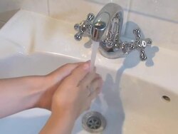 Washing Hands Stock Footage