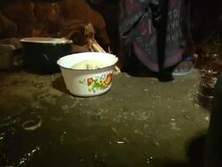 Afar woman preparing food Stock Footage