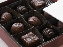 Box of chocolate candy Stock Footage