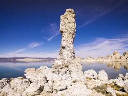 Tufa Formation at Mono Lake - Motion Control Time Lapse Stock Footage