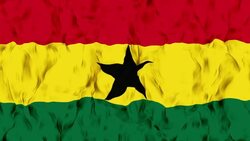 Ghana Flag Stock Footage