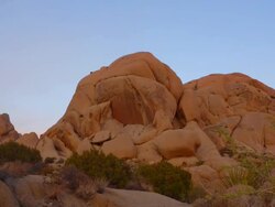 Skull Rock sunset time lapse in Joshua Tree National Park Stock Footage