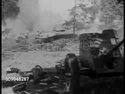 Tanks in woods POV IN tank firing Instructional Video