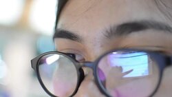 Tablet user close up BS INF CM TH Stock Footage