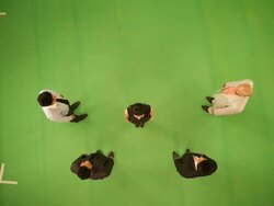 Business people forming alphabet W Stock Footage