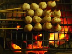 Grilled meat ball Stock Footage