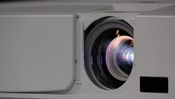 Light beam Projector lens Stock Footage