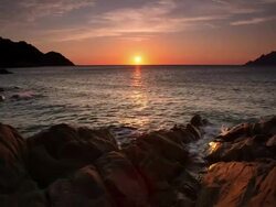 Corsica Sunset Stock Footage