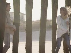 Couple at beach Stock Footage