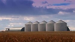 Time Lapse Video of Grain Elevator Stock Footage