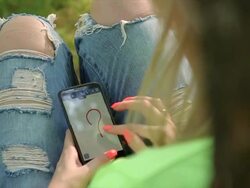Girl with smart phone Stock Footage