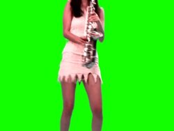woman playing saxophone Stock Footage
