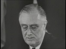 U.S. President Franklin D. Roosevelt prays for the equality and rights of individuals. News Clip