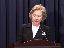 WRAP Presser after Clinton meets Somali pres ADDS Clinton bite on ICC News Clip