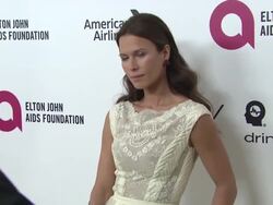 Rhona Mitra at Elton John AIDS Foundation Presents 22nd Annual Academy Awards Viewing Party Sponsored By Chopard, Neuro Drinks And Wells Fargo Stock Footage