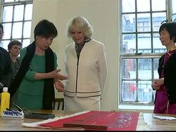 Camilla, Duchess Of Cornwall Writing Calligraphy News Clip