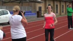 Laura Weightman training with Steve Cram News Clip