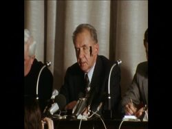 SYND 6-4-73  SOVIET PREMIER, ALEXEI KOSYGIN HOLDS AT PRESS CONFERENCE IN SWEDEN News Clip