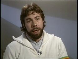 Steve Wozniak at the first Hacker's Conference.  Stock Footage