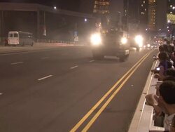 MS PAN Military tanks parade / Singapore Stock Footage