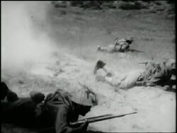 Soldiers crawl and tanks roll across the Egyptian desert. News Clip