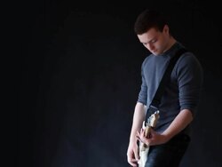 Electric Guitar Player Stock Footage