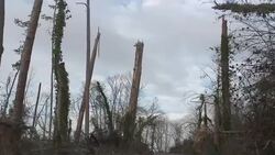 Tornado Aftermath Stock Footage