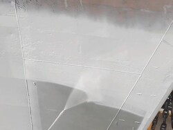 Shipyard worker paint the ship Stock Footage