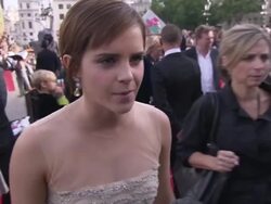INTERVIEW Emma Watson on Daniel and Rupert being like brothers, being similar to character and more at the Harry Potter and the Deathly Hallows Part Two World Premiere at London England. (Footage by WireImage Video/Getty Images Entertainment Video) Stock Footage