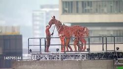 War Horse puppet performs at Flotilla News Clip