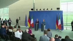 CLEAN : Merkel confident of deal between Italian banks and EU News Clip