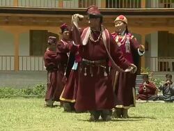 Traditional Dance Ladakh Jammu and Kashmir India Stock Footage