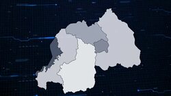 Rwanda network map Stock Footage