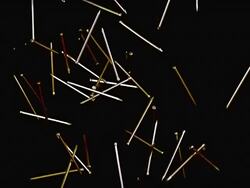 CU SLO MO Shot of Nails Falling / Vieux Pont en Auge, Normandy, France  Stock Footage