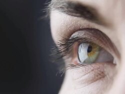 Woman's eye - macro Stock Footage