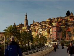 Detail of Nimes skyline Stock Footage