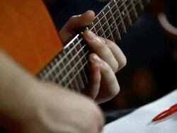 Guitarist Studying Music Stock Footage