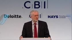 Jeremy Corbyn addresses business leaders at CBI conference News Clip