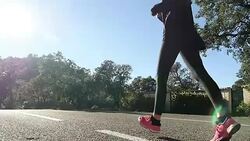 Woman runner Stock Footage