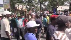 CLEAN : Voting doesnt work say protesting Joburg township residents News Clip
