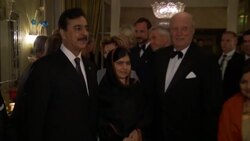 Peace Prize winners Malala and Satyarthi arrive for banquet News Clip