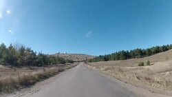 the old road through hilly terrain, GoPro Stock Footage