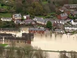St Asaph Flooding Aerials News Clip