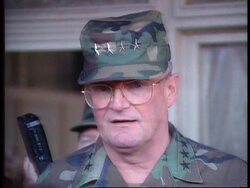 Bosnia - Shalikashvili Meets The Press News Clip