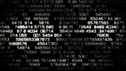 Black/White Sliding Numbers (Loopable) Stock Footage