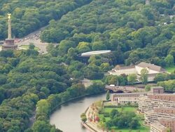 WS AERIAL View of neoclassical palace, official residence of president / Berlin, Germany Stock Footage