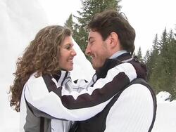 SLOW-MOTION: Couple in love Stock Footage