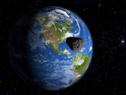 Meteoroid headed to North America Stock Footage