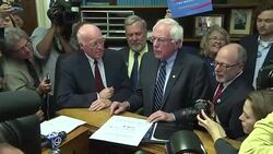 CLEAN : Bernie Sanders takes key step in US presidential race News Clip