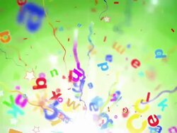 Fun Kids Background Loop - Alphabet Letters Green (Full HD) Stock Footage